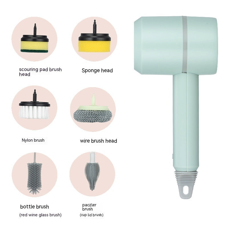 Electric Dishwashing Brush - Automatic Wireless USB Rechargeable Cleaning Brushes - Coco Cook Corner