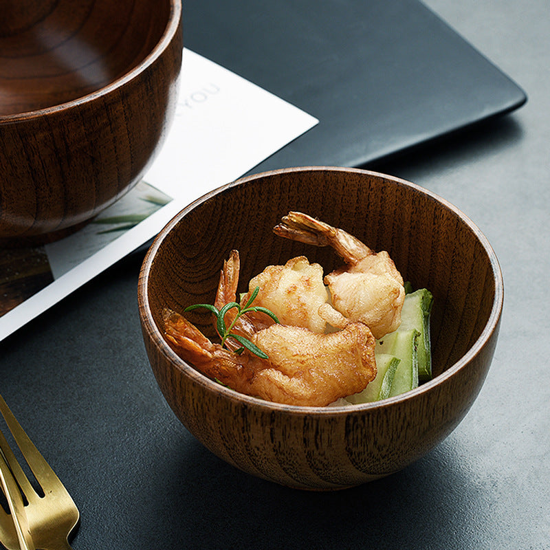 Japanese Style Wood Rice/Soup Bowl - Coco Cook Corner