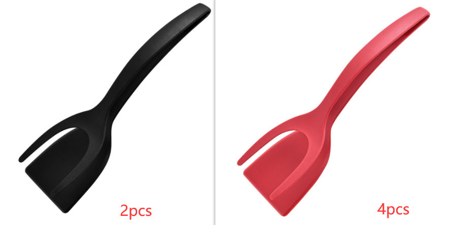 2-in-1 Flip & Grip Tongs: Versatile Turner for Eggs, Pancakes, Omelets, Fish, French Toast - Coco Cook Corner